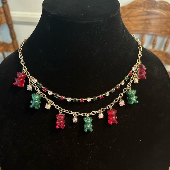 Betsey Johnson Jewelry - Betsey Johnson red and green gummy bears necklace